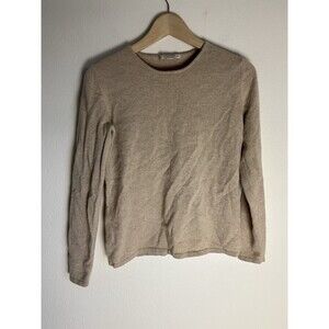 Belford Women Sweater M Medium Brown 100% Cashmere Long Sleeve Knitted Pullover